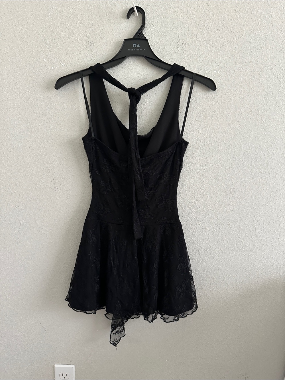 Windsor Black Lace Skater Dress with Cowl Neck - Picture 4 of 7
